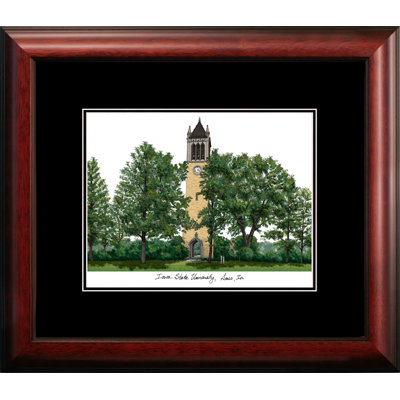 Cadre photo en forme de lithographie ncaa iowa state cyclones academic