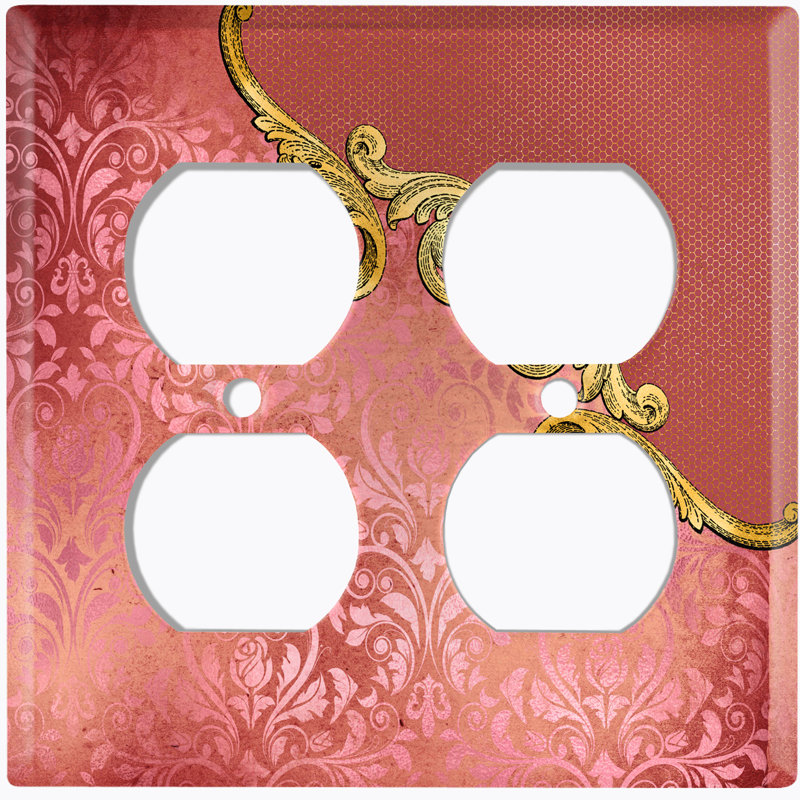 Patterned 4 - Gang Toggle Light Switch Standard Wall Plate