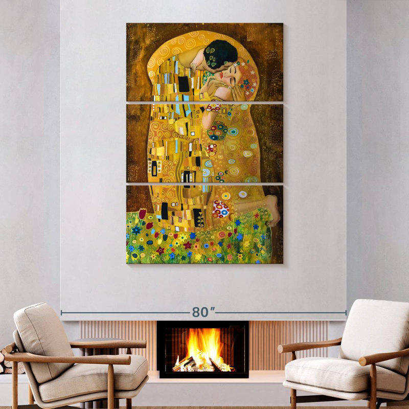Hardie Couple Kiss Abstract, 74" H x 48" W
