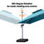 Justhin 3.3m Square Cantilever Umbrella With Base-179493649