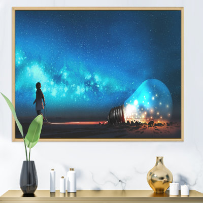 Video Game Pulling Light Bulb Fusion " Video Game Pulling Light Bulb Fusion " Painting Print