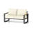 Brandtley 52'' Wide L-Shaped Aluminum Loveseat with Cushions-108685261