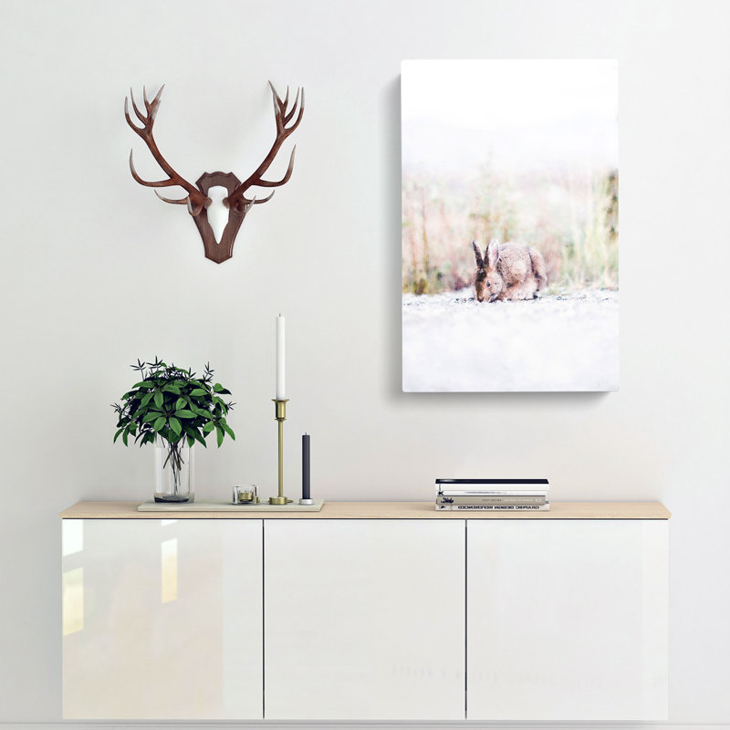Rabbit Grazing - Wrapped Canvas Print, 91cm H x 60cm W x 3cm D