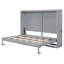 Lit escamotable double pleine grandeur, gris-723826960-723826963
