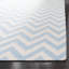 Tapis bleu / ivoire en laine et coton tissé à la main Rodgers-777541529