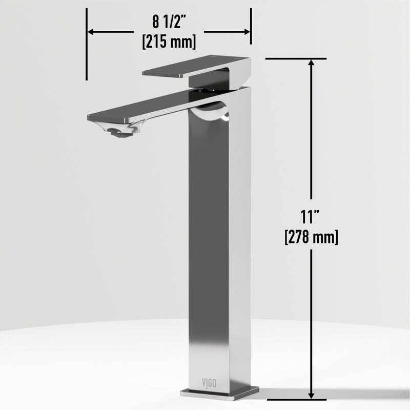 Robinet de lavabo vasque à poignée simple H 11 po Dunn, Chrome