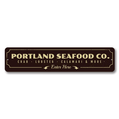 Seafood Company Custom Aluminum Sign