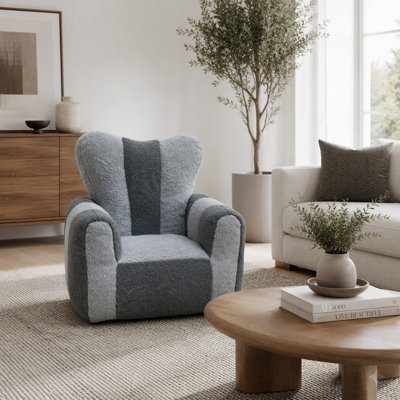 Fauteuil à billes pour enfant, fauteuil à peluche en peluche pour enfants, dossier en forme de cœur, grand fauteuil de lecture