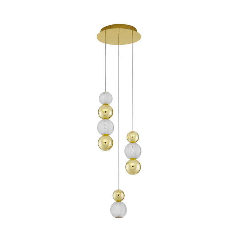 4 - Light Gold LED Cluster Pendant