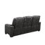 Causeuse inclinable électrique en cuir 75,5 po avec accoudoirs carrés avec console de rangement et chargeur sans fil-201464334