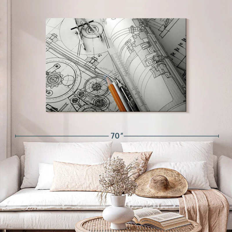 Senne Technical Drafts, 32" H x 48" W