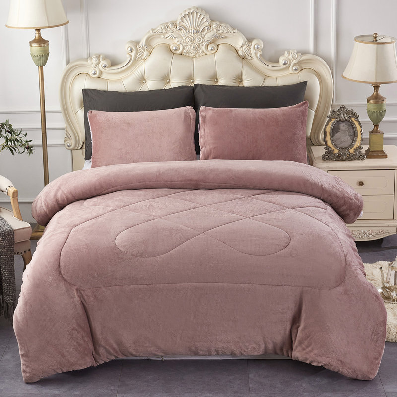 King Woodrose Reversible Down Alternative Comforter Set