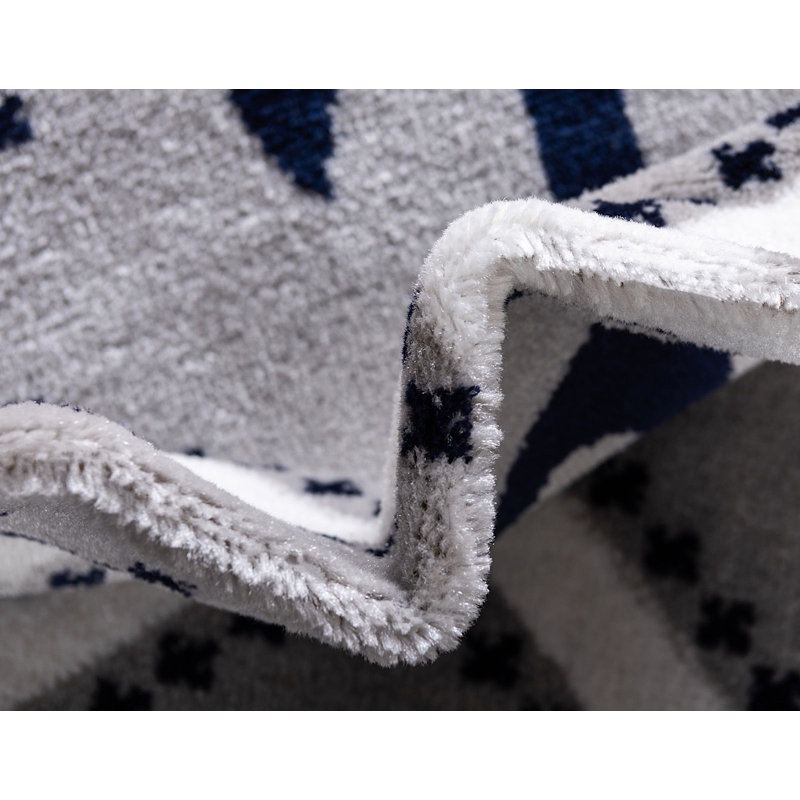 Tapis gris / noir Sparacino, Tapis de couloir 2 pi x 13 pi