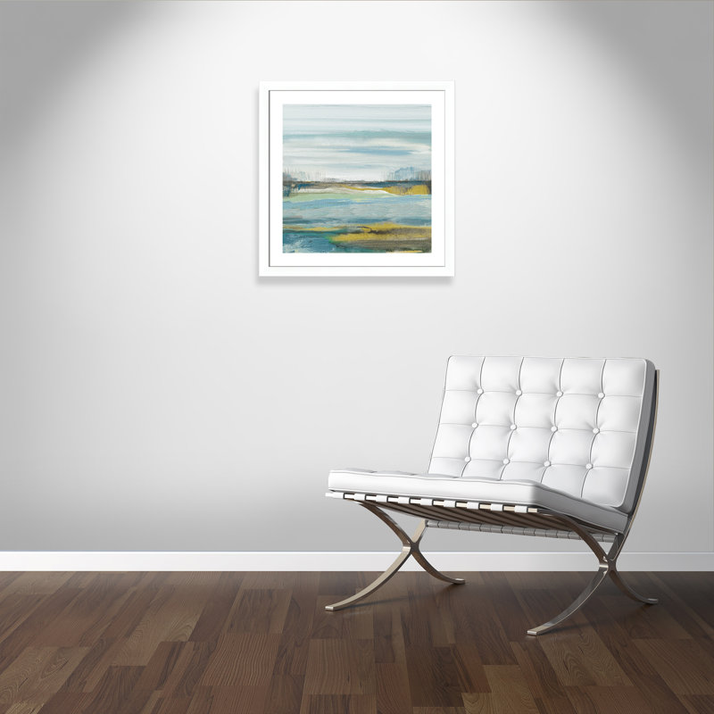 Lewbeach - Peinture encadrée, Blanc mat, H 29 po x l 29 po x P 1,25 po