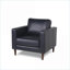 Fauteuil d'appoint Mid-Century capitonné en cuir, siège simple pour adultes, fauteuil d'appoint polyvalent pour le bureau de la chambre à coucher du salon
