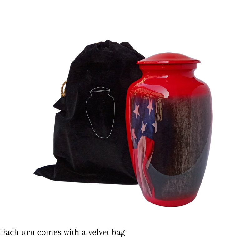 Rezearta Handmade American Flag Cremation Urn