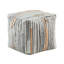 Repose-pieds carré en tissu, base antidérapante, support de poids 300 lb, multicolore, tissu 16 x 16 x 16, plancher, capacité de 300 lb, multicolore, 16 po x
