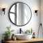 Miroir rond mural avec cadre en alliage d'aluminium, miroir rond en verre trempé-1915557818-1915557816