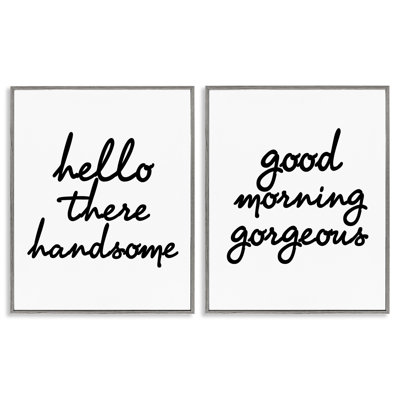 «Handsome & Gorgeous Greetings», 2 pièces, encadrée par House of Lulu