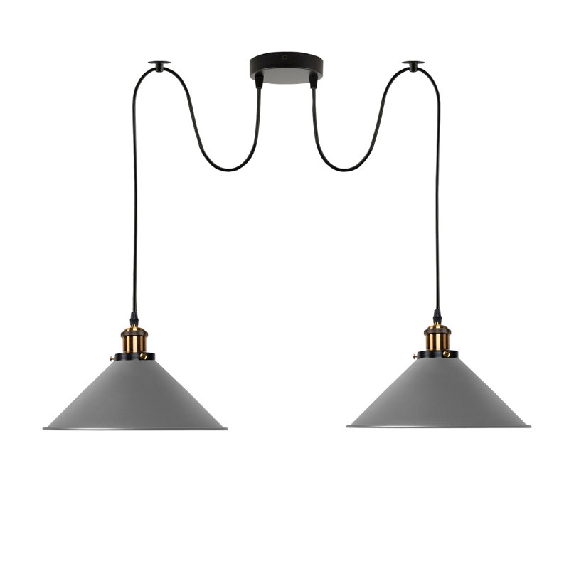 Lofton 2 - Light Gold Cluster Pendant, Grey