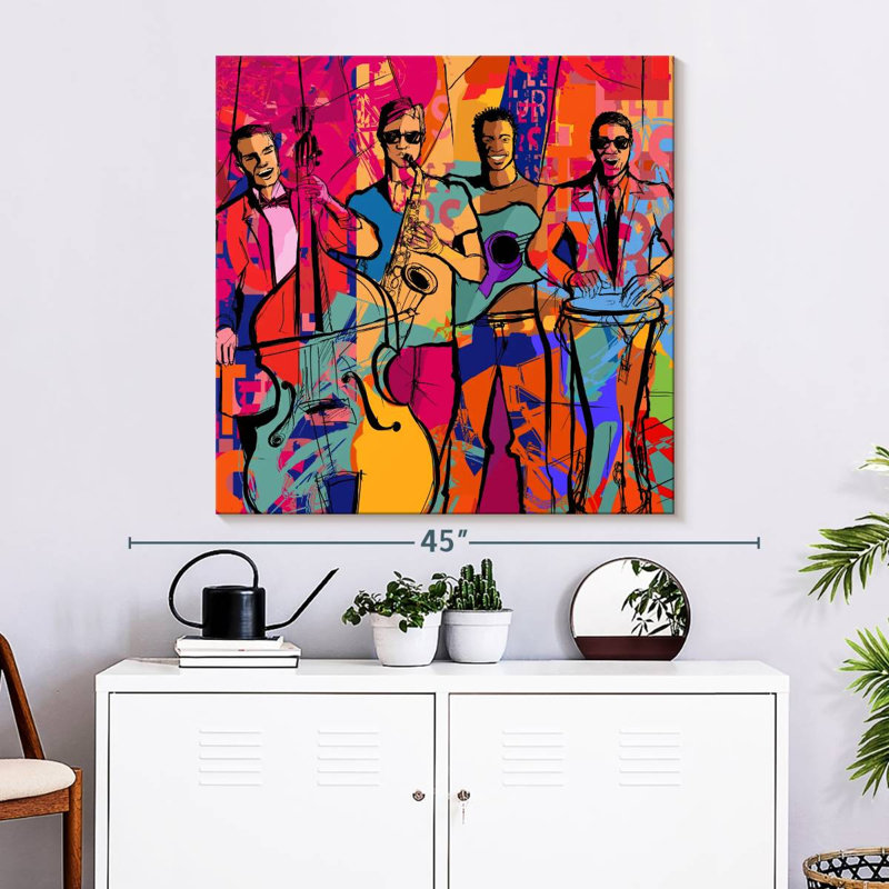 Abarca Jazz Quartet, 33" H x 33" W
