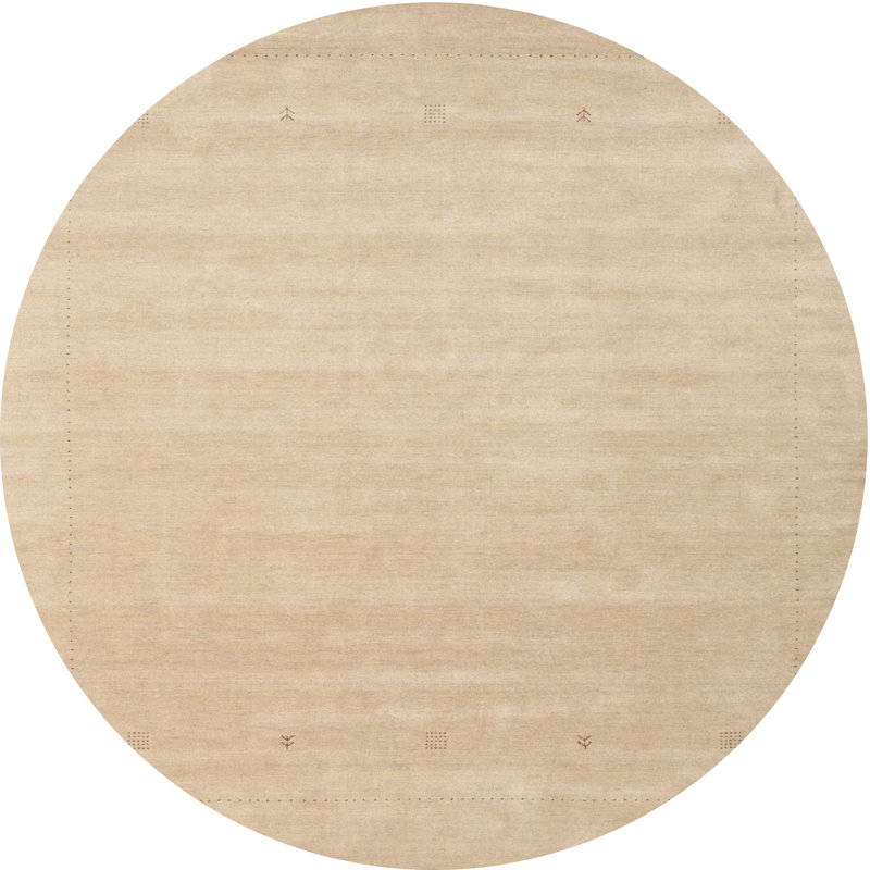 Surface beige contemporaine tapis, Rond 4 pi