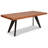 Solid Wood Top Metal Base Dining Table