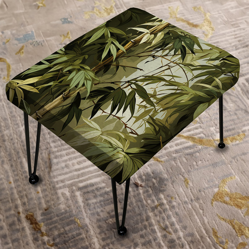 Bamboo Retreat Tropical - Repose-pieds rectangulaire Tropical