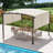 10 Ft. W x 10 Ft. D Steel Pergola with Canopy