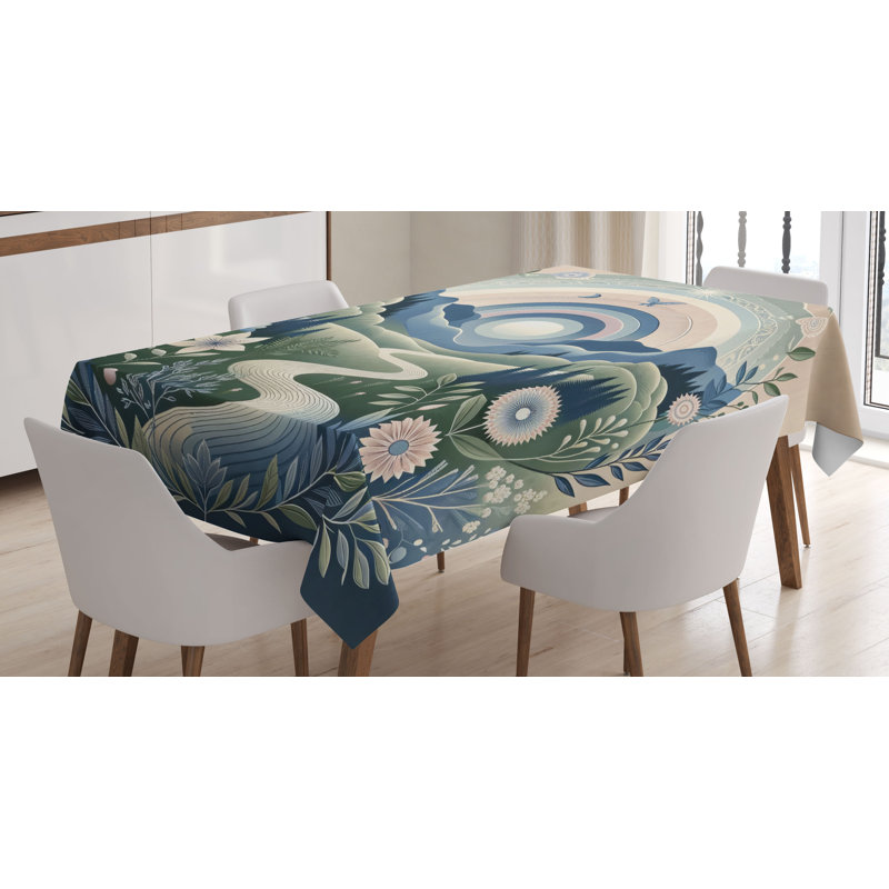 Cartert Rectangle No Pattern Microfiber Tablecloth, 90" Rectangle
