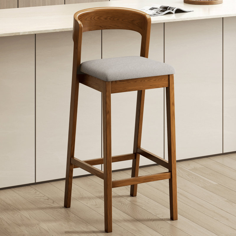 Chaise d'appoint à dossier solide brun noisette (ensemble de 2), 2, H 35,43 po x L 16,93 po x l 19,88 po