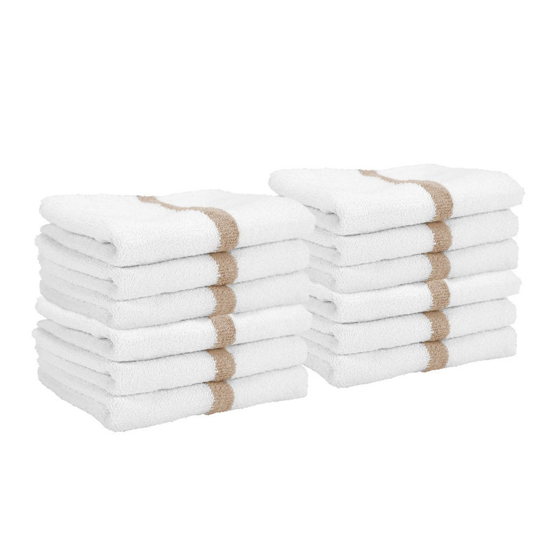 Power Gym Hand Towel 16x27 (Pack of 12), Beige
