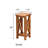 Set of 2 Solid Wood Nesting Tables Rustic Accent Side Tables with Open X-Frame Design Espresso-246741549