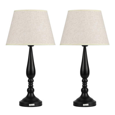 Lampe de table 22,5 po noire