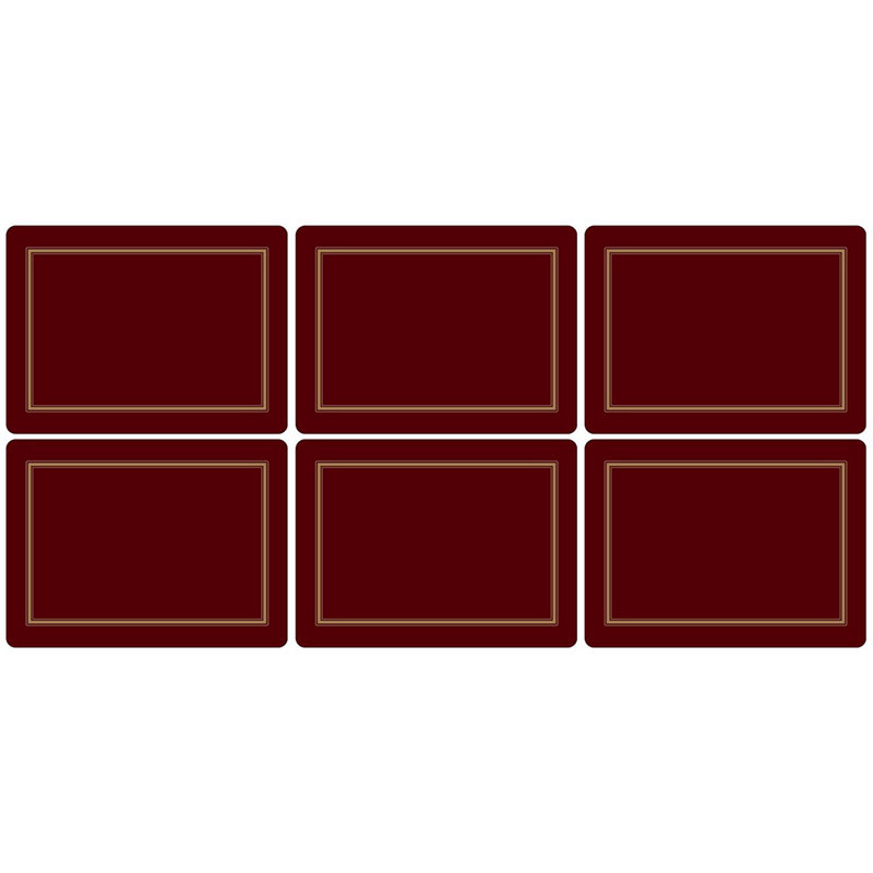Portmeirion, Pimpernel, Placemats - Classic Black, Red