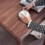 Natural solid wood large board table set-110329031