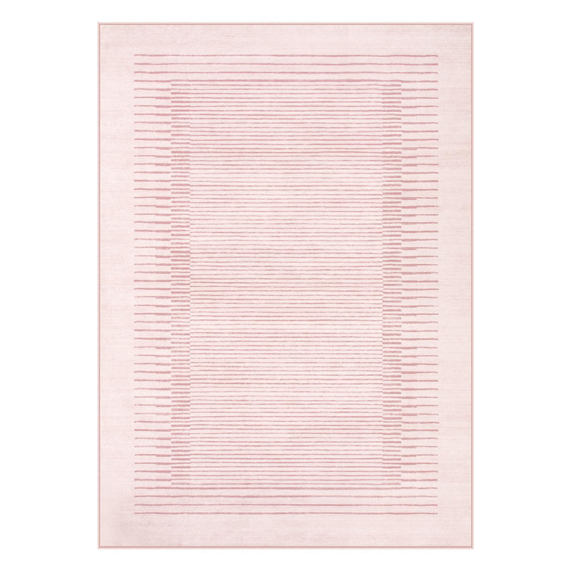 Celeta Washable Striped Living Room Area Rug Non-Slip Berber Stripe Area Rugs for Bedroom Girls, Rectangle 5' x 7'