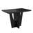 Compact Italian Style Dining Table for 4 with Painted Glass top and Elegant Wood Base-1316924809-1316924822