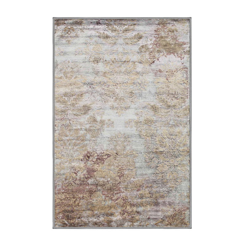 Tapis brun/gris zone contemporaine, Rectangle 5 pi x 7 pi