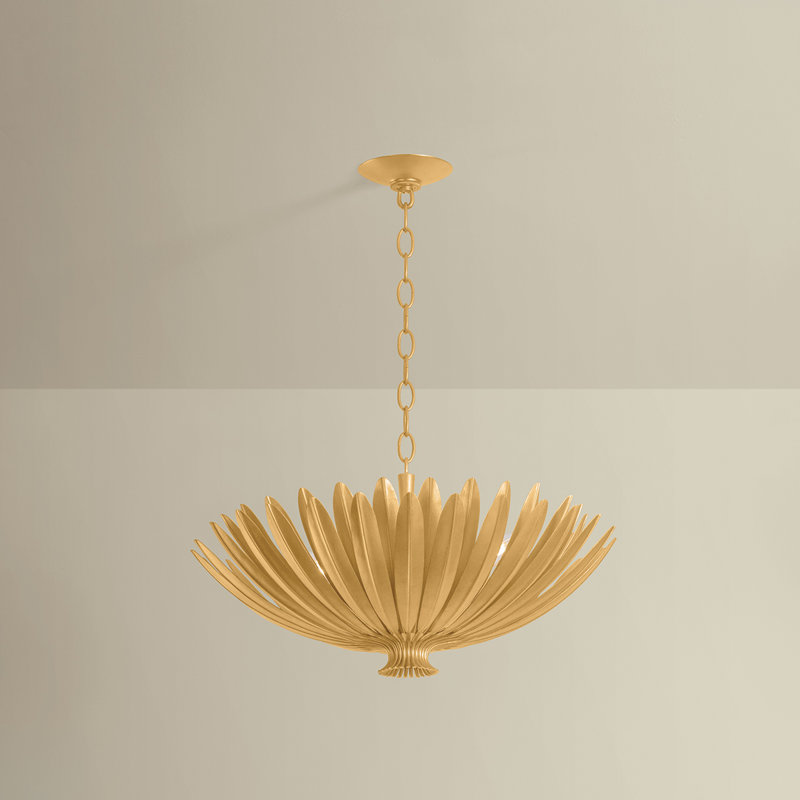 Greendale Floor Lamp, 12.25" H x 24" W x 24" D, Gold, 4 Lights