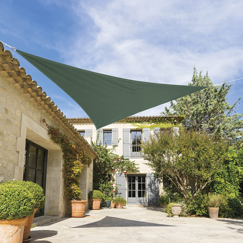 Ahlia 3m x 3m Triangle Shade Sail, Olive Green