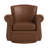 Genuine Leather Wingback Swivel Chair-150645433