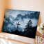 Toile, "Un paysage serein et éthéré avec une silhouette sombre proéminente"-1427788324
