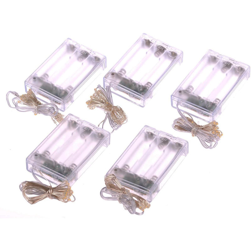 5 Pack Fairy Lights Battery Operated, 20 Led String Lights With Timer, Waterproof Firefly Lights On For Home Party Wedding Christmas Decorations, 6 Hours On/18 Hours Off