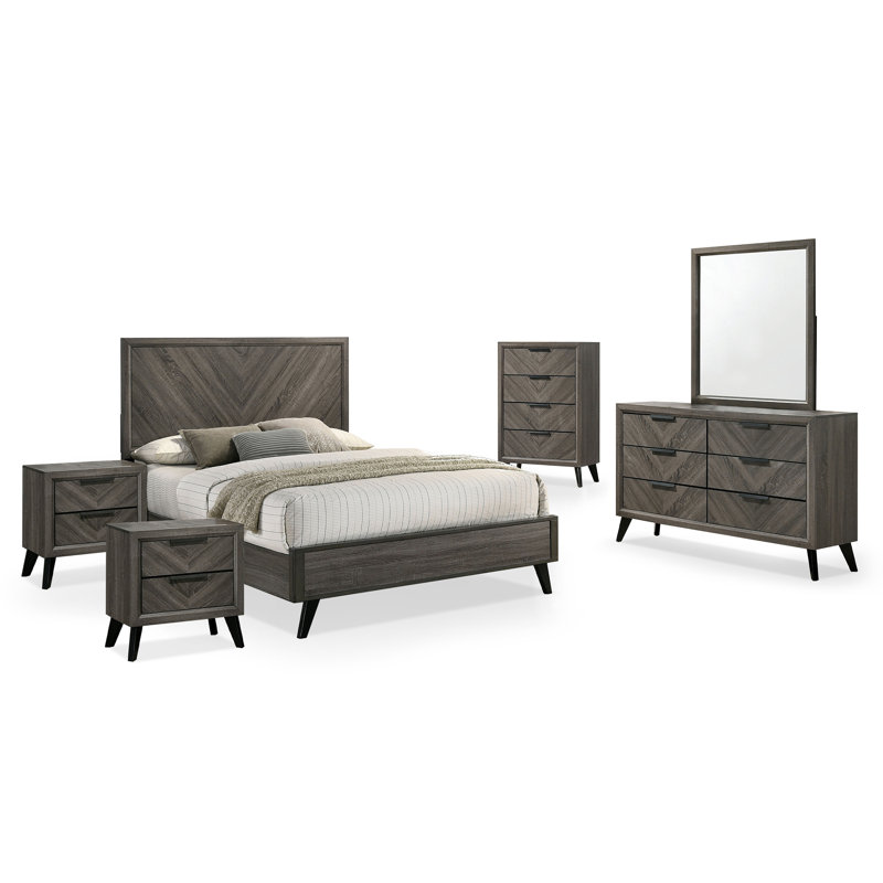 Keni Solid Wood Piece Bedroom Set, California King