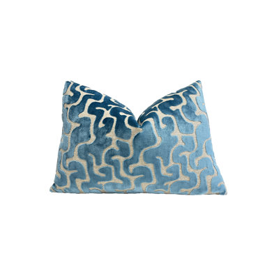 Velvet Maze Lumbar Throw Pillow Cover