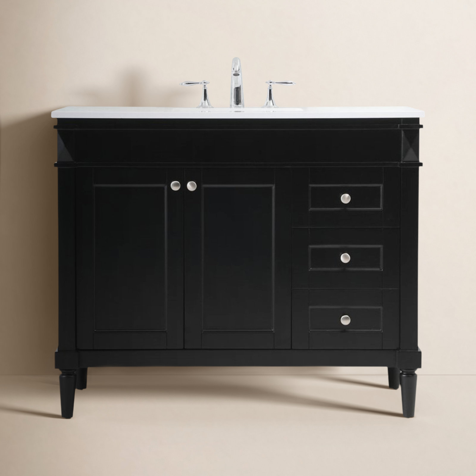 Readington 42'' Single Bathroom Vanity, Black