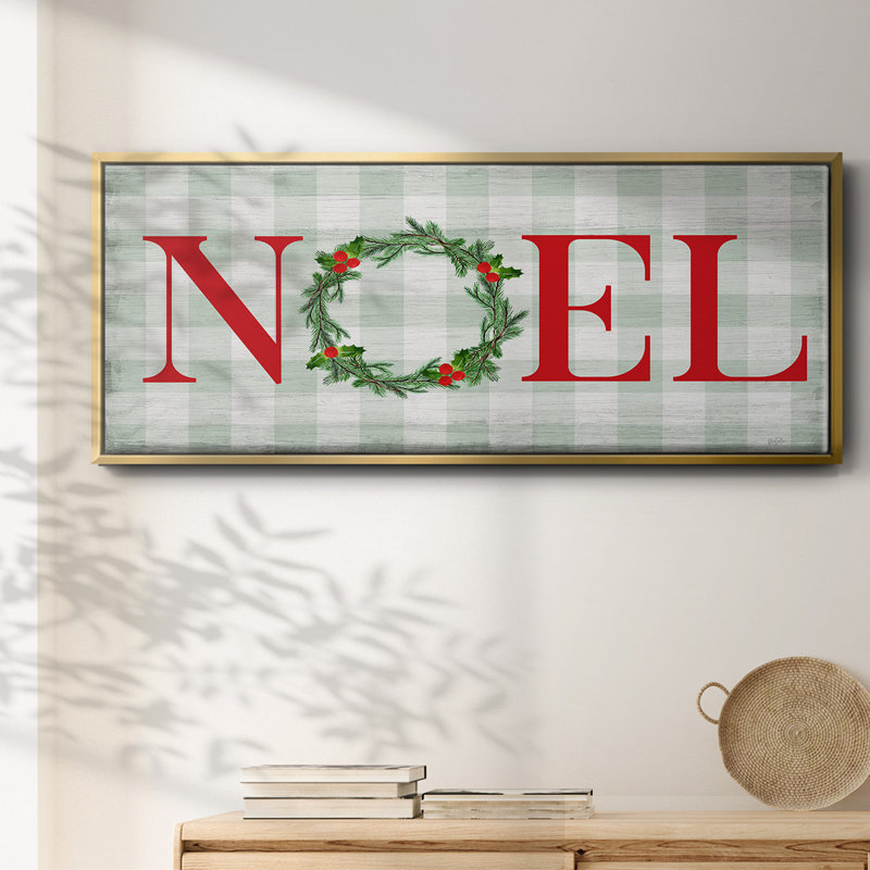 Noel- Framed Canvas, 8" H x 20" W