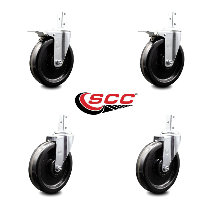 4 Piece Phenolic Swivel Caster Set