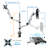 Mount-It! Full Motion Single Monitor + Laptop Mount with Cooling Fan for monitors up to 32", Silver